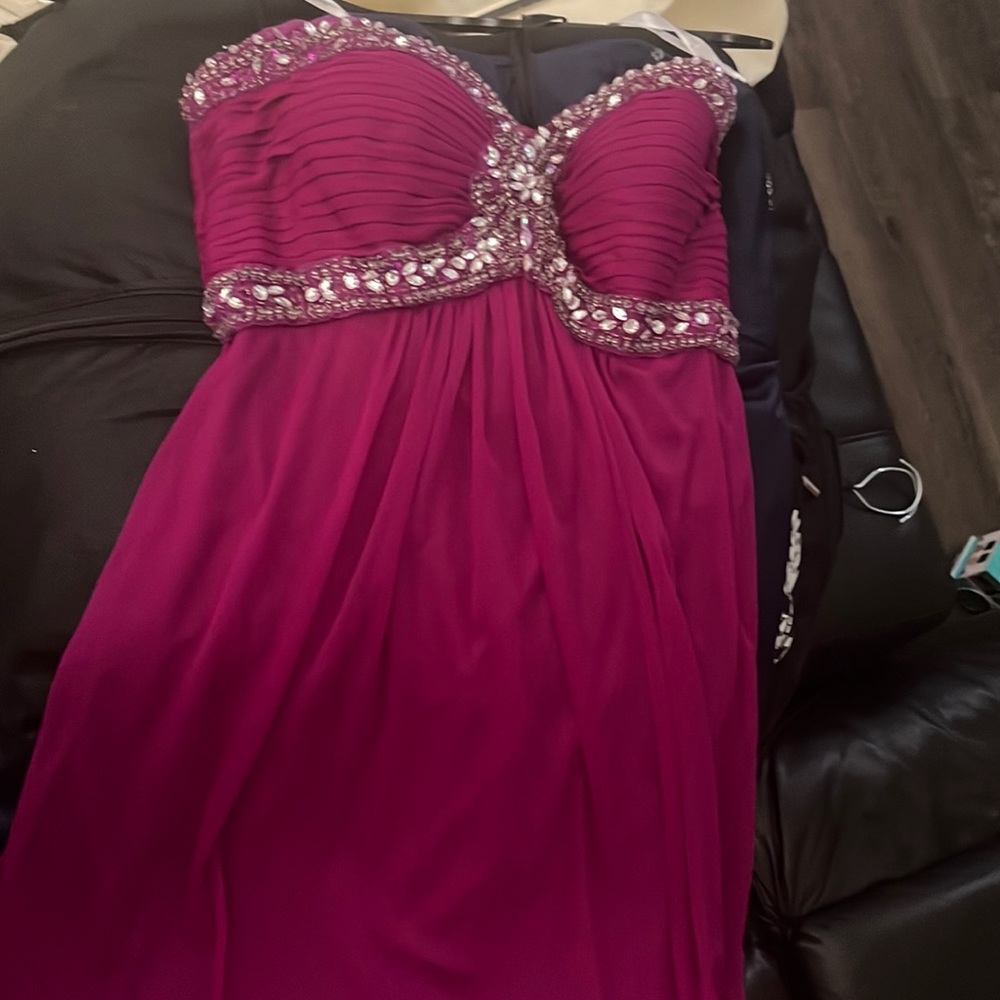 Magenta ball gown